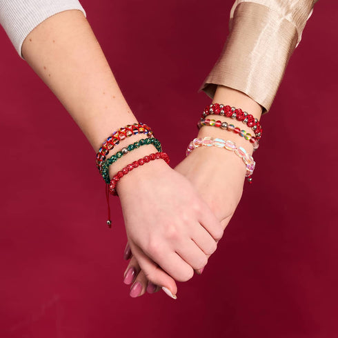 Ruby Chrome Kikiballa Crystal x Red String Vitality Bracelet